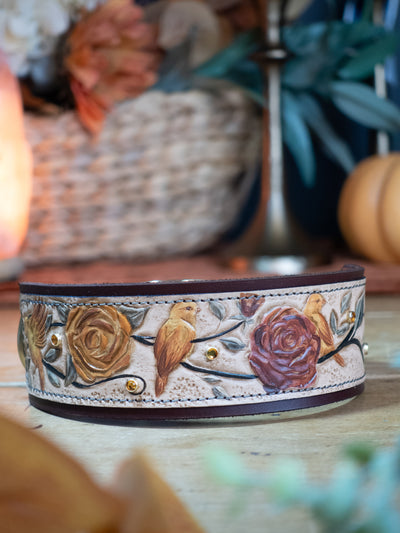 Sepia Birds & Roses ~ 14.5-17" Large