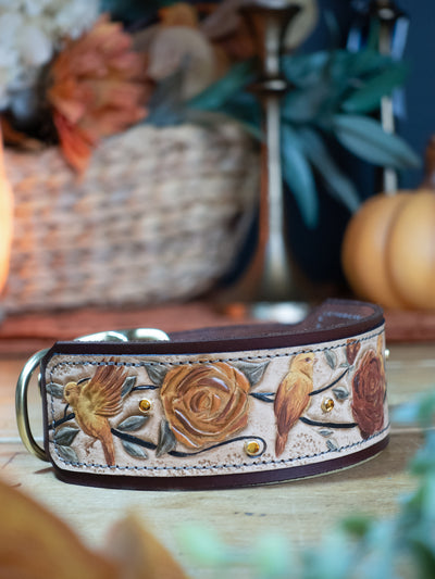 Sepia Birds & Roses ~ 14.5-17" Large