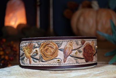 Sepia Birds & Roses ~ 14.5-17" Large