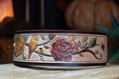 Sepia Birds & Roses ~ 14.5-17" Large