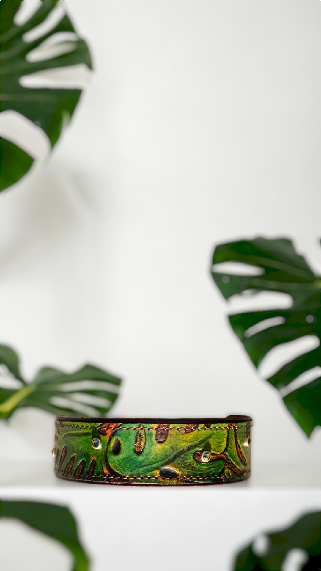 Tropical Monstera Leaf Dog Collar – KoKoLati