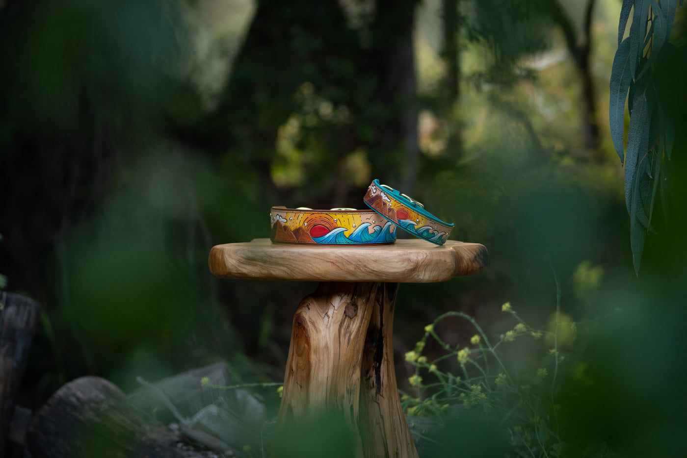 Mountains and Waves Dog Collar - KoKoLati