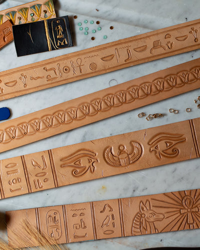 Ancient Egyptian Hieroglyph Dog Collar