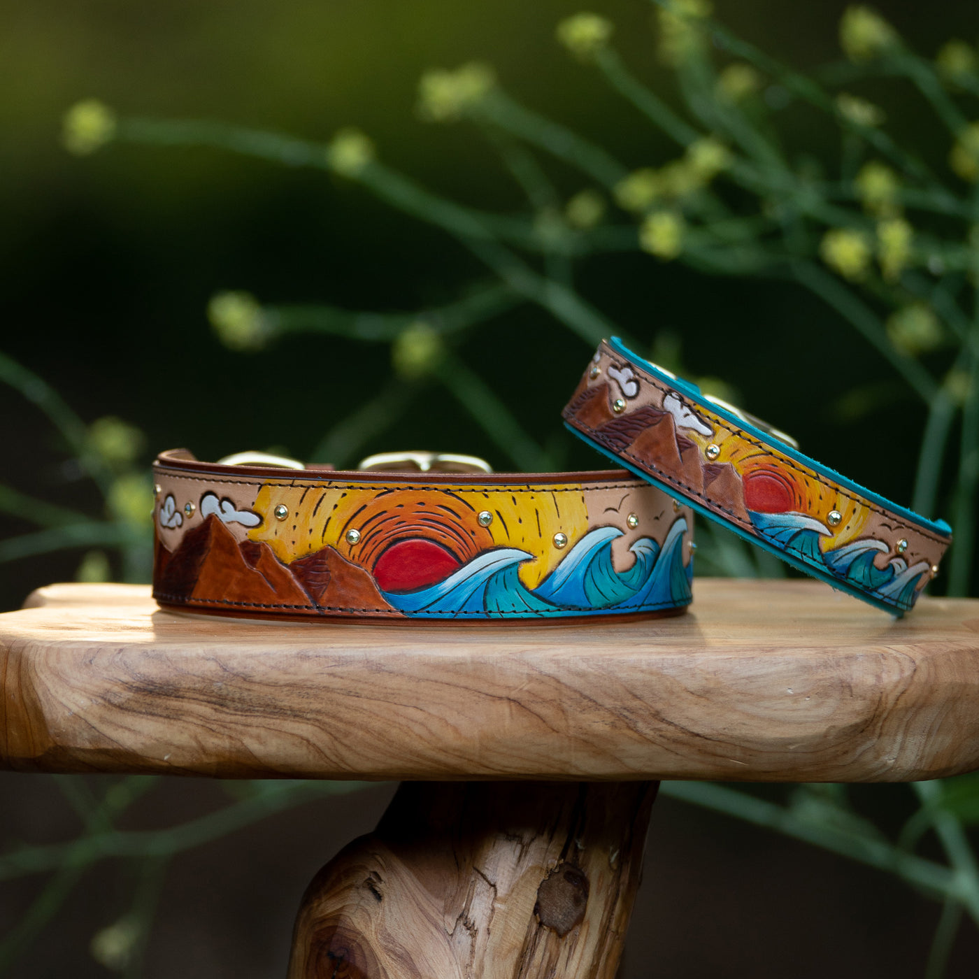 Mountains and Waves Dog Collar - KoKoLati